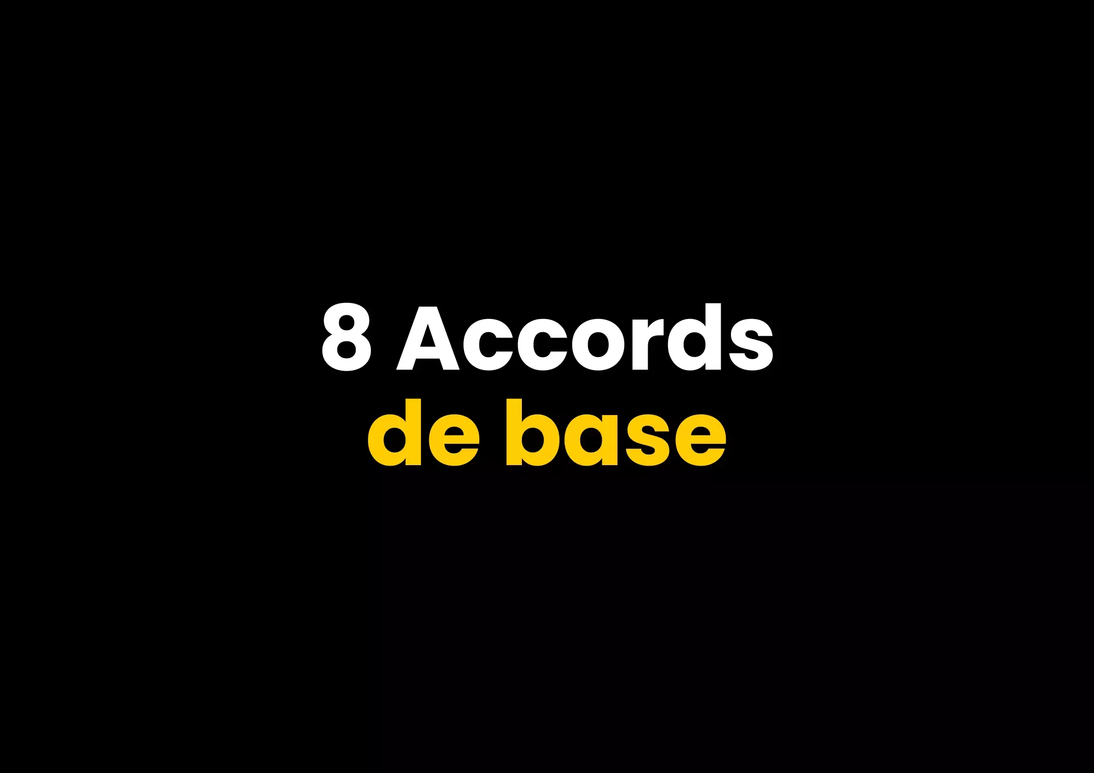 8 accords de base guitare