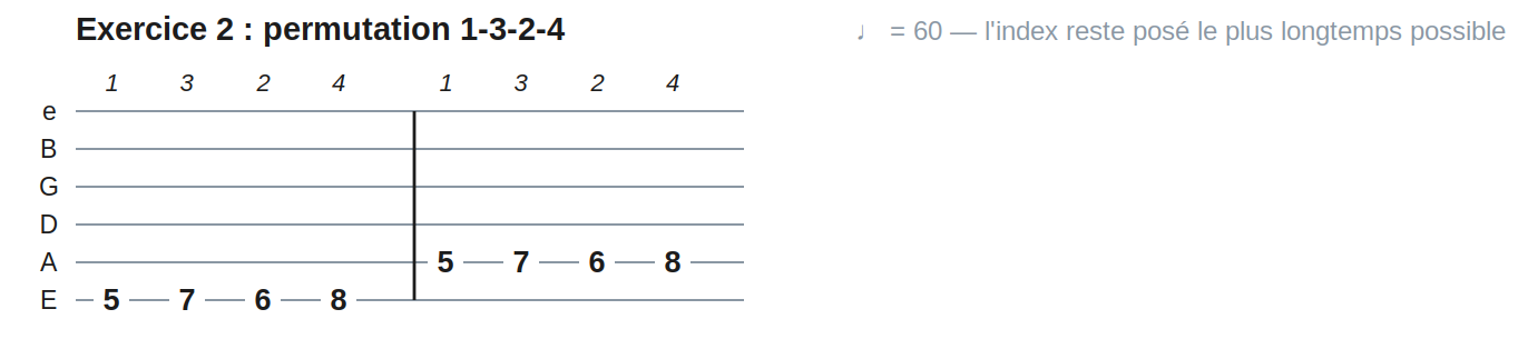 Exercice 2 : permutation 1-3-2-4